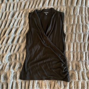 41 Hawthorn Black Sleeveless Wrap Blouse